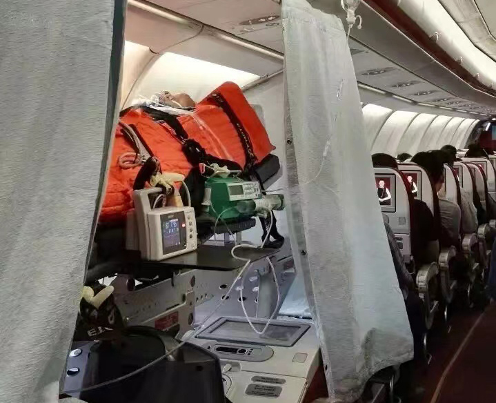 马山县跨国医疗包机、航空担架